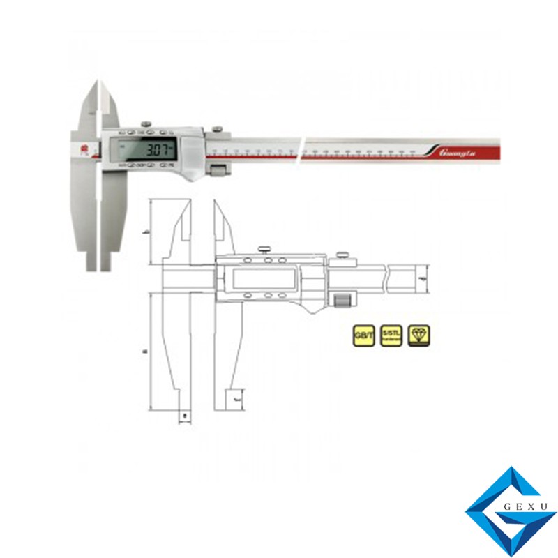 外爪數(shù)顯卡尺（金屬罩殼）111-304G測(cè)量0-500