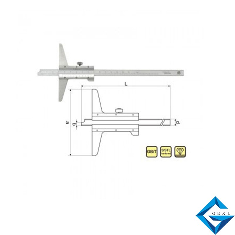 開式游標(biāo)深度尺151-100K測量0-150