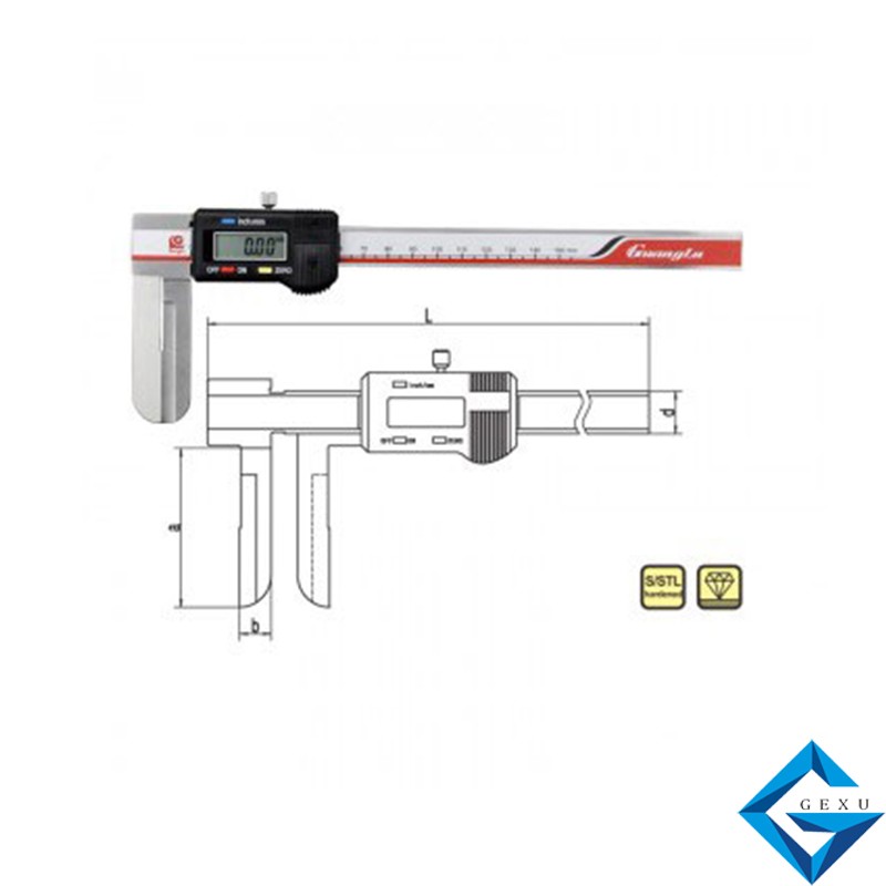 長爪內(nèi)徑數(shù)顯卡尺113-101測量15-150